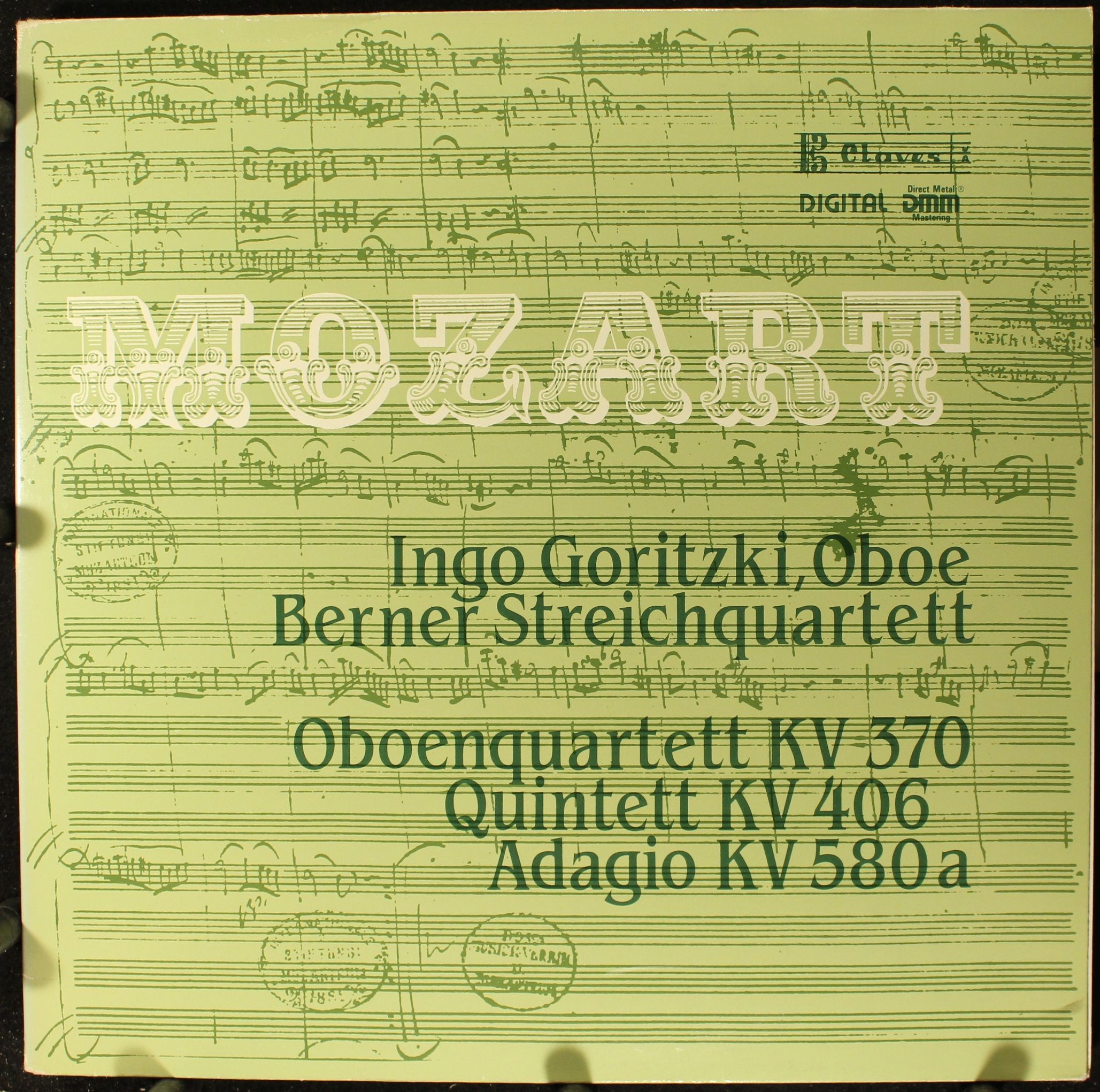 Claves D 8406 - Wolfgang Amadeus Mozart, Ingo Goritzki, Berner S