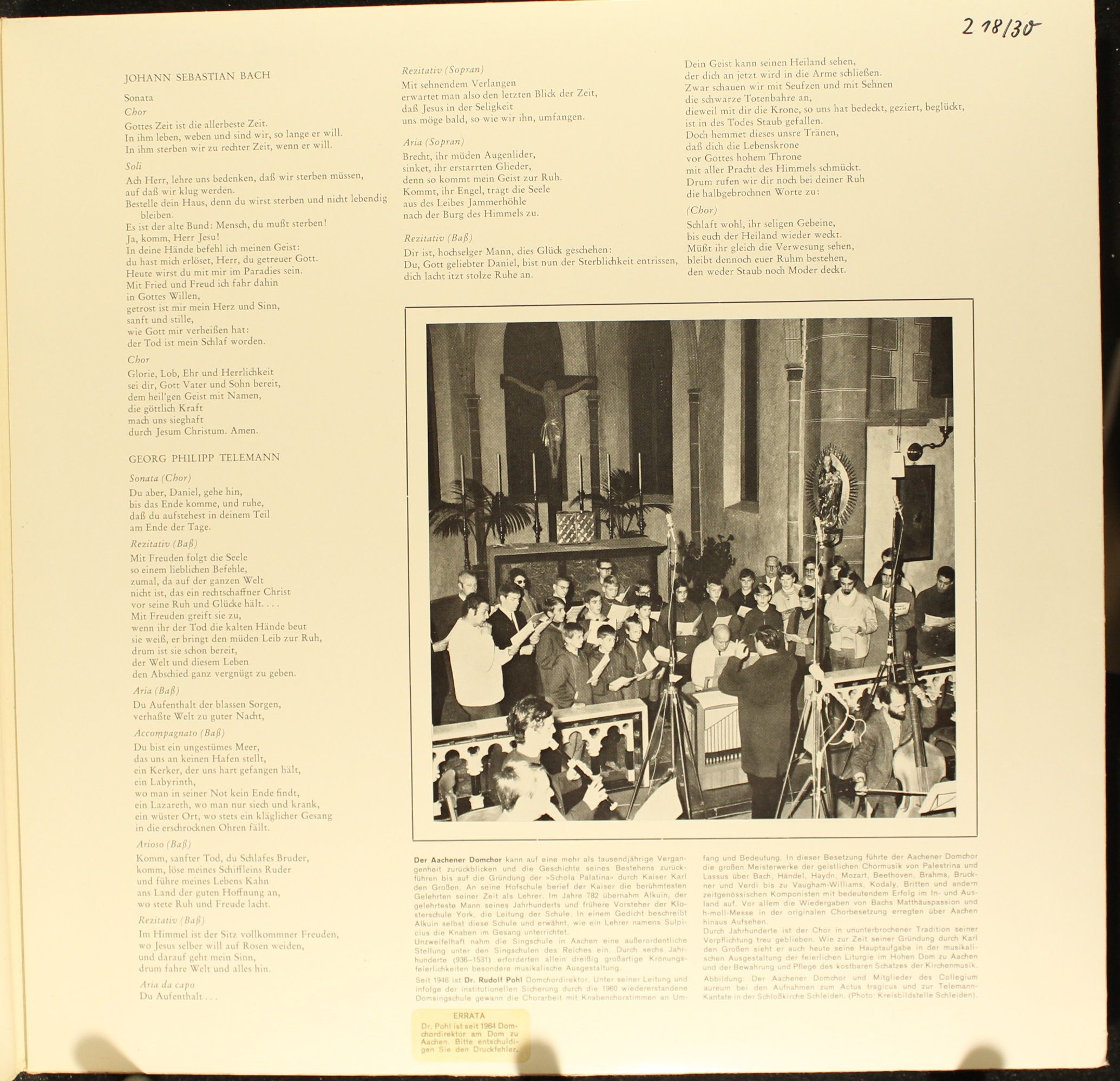 Harmonia Mundi HMS 30 847 - Johann Sebastian Bach, Georg Philipp - Image 3