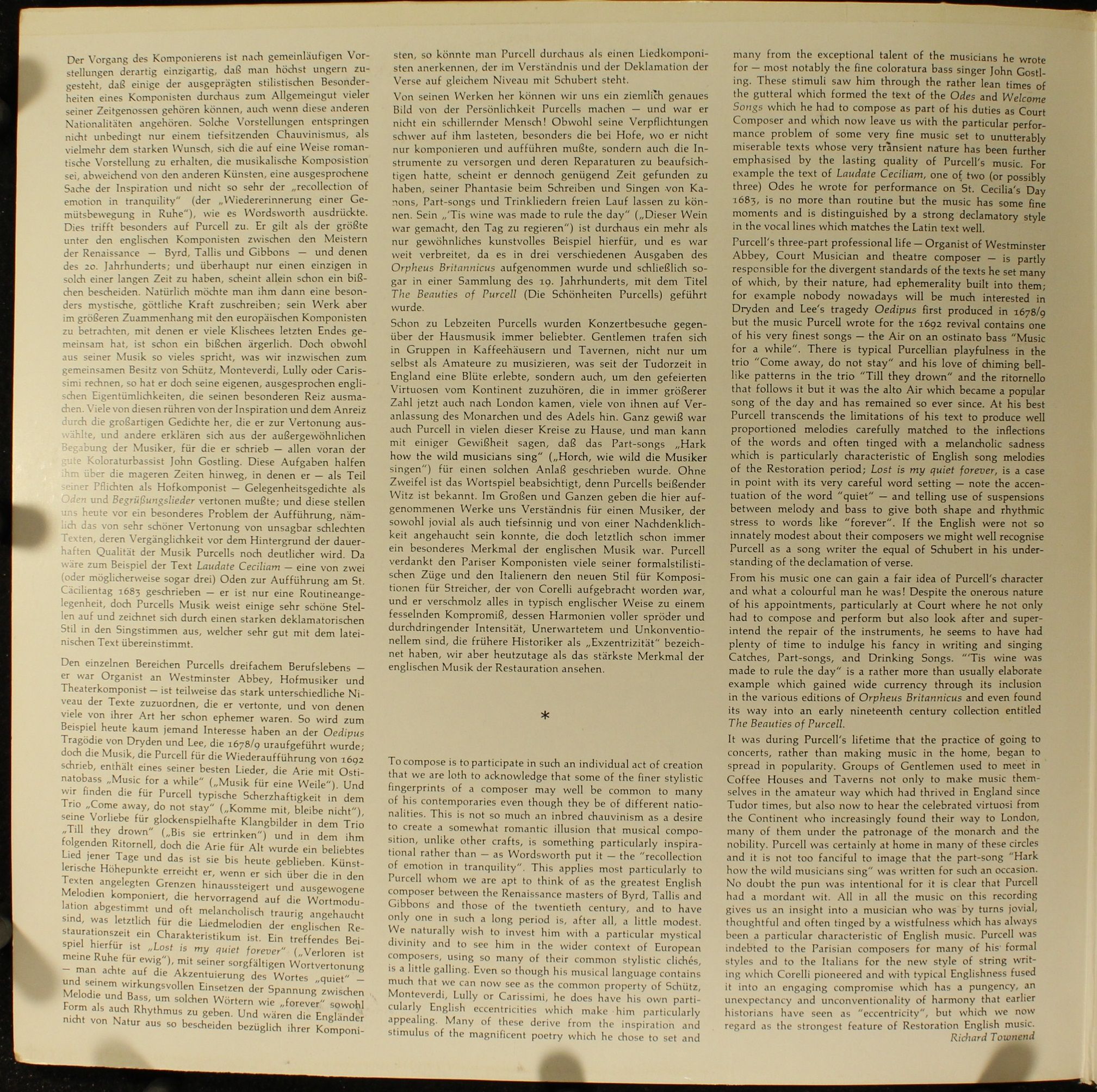 Deutsche Harmonia Mundi 1C 065-99 686 Q - Henry Purcell, Pro Can - Image 4