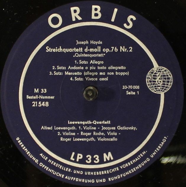 Orbis 21548 - Joseph Haydn, Quatuor Loewenguth - Streichquartett - Image 3