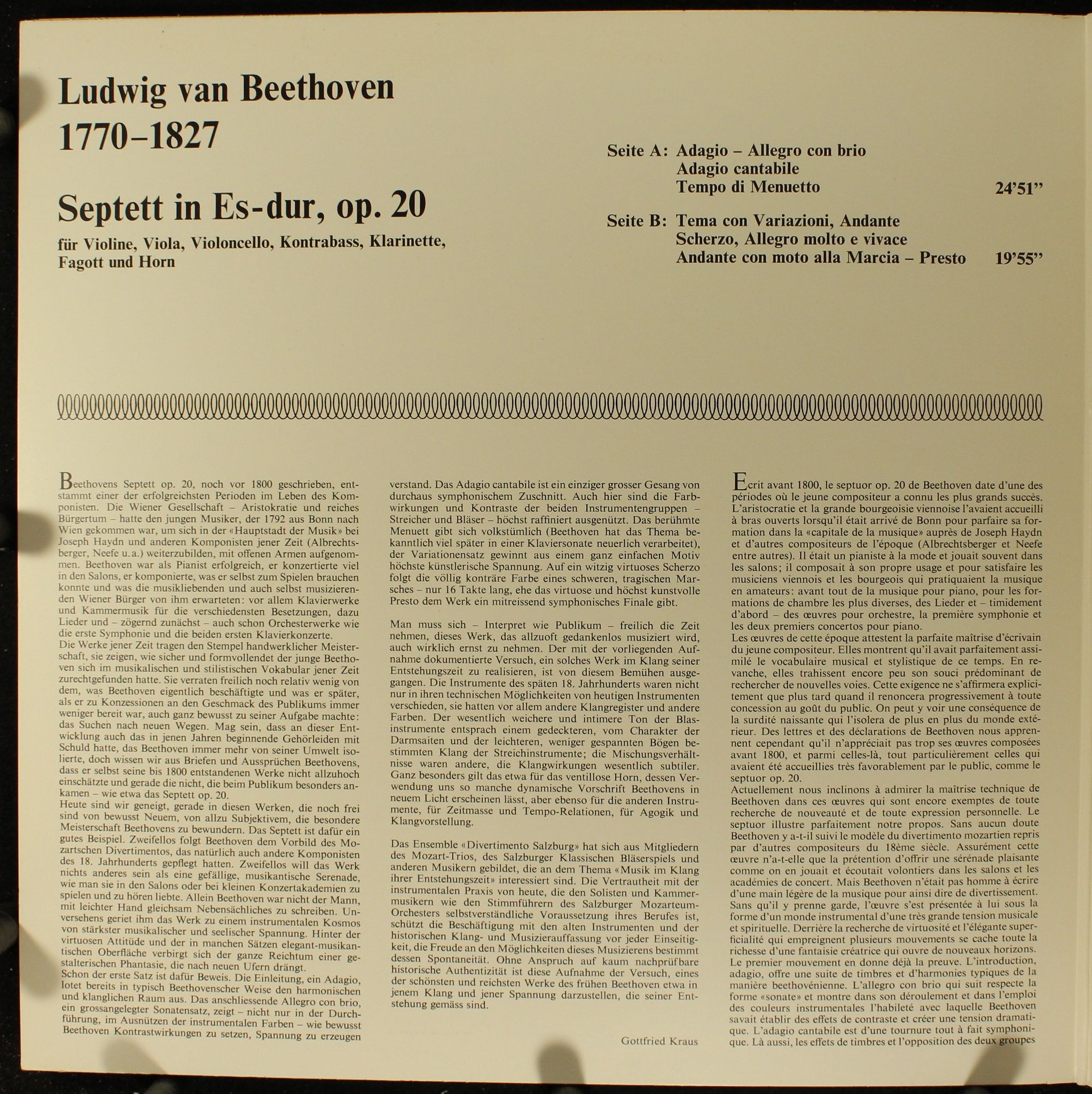 Claves D 809 - Ludwig van Beethoven, Divertimento Salzburg - Sep - Image 4