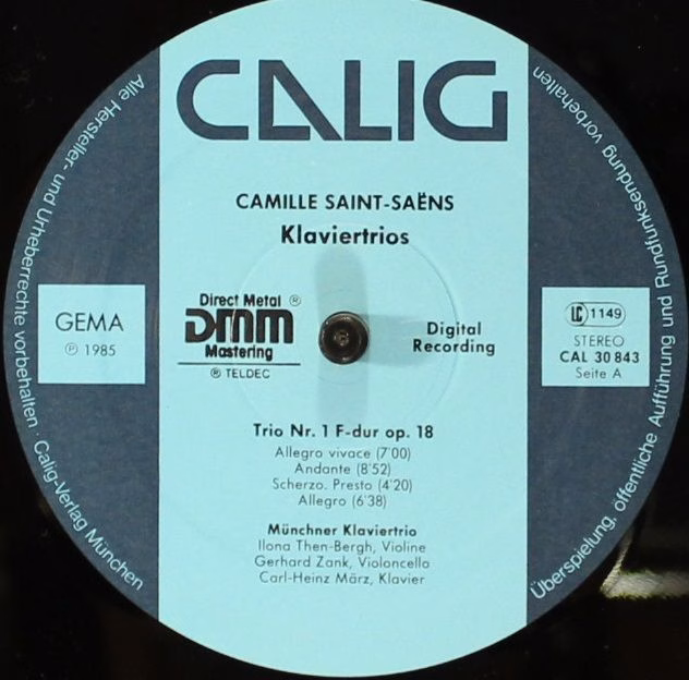 Calig CAL 30 843 - Camille Saint-Saëns, Münchner Klaviertrio - K - Image 6
