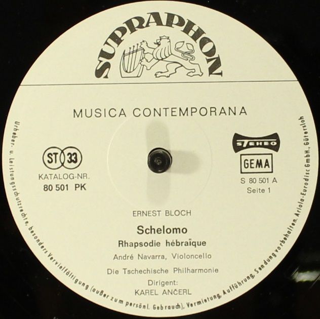 Supraphon 80 501 PK - Ernest Bloch, Jacques Ibert, Ottorino Resp - Image 3