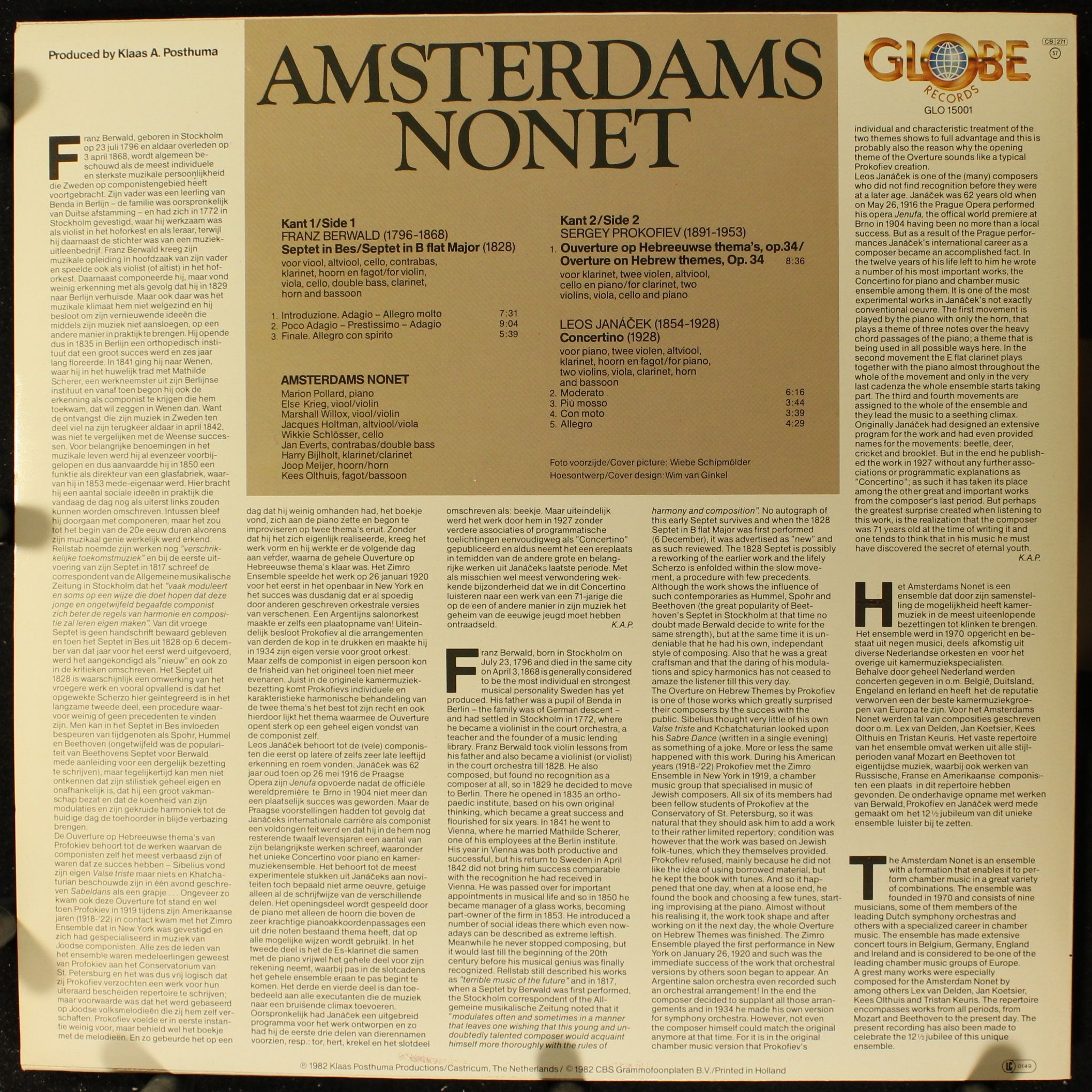 Globe GLO 15001 - Amsterdams Nonet - Amsterdams Nonet - Image 2
