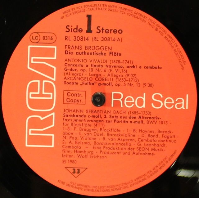 RCA RL-30814 - Frans Brüggen - Die Authentische Flöte - Image 5