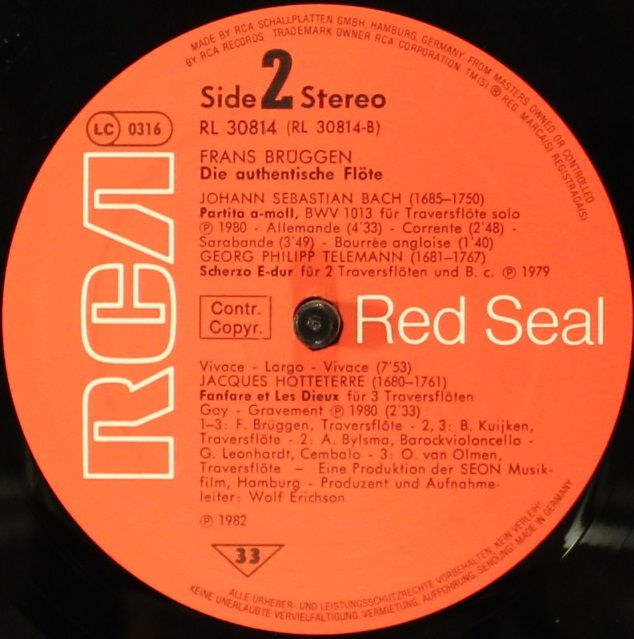 RCA RL-30814 - Frans Brüggen - Die Authentische Flöte - Image 6