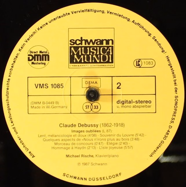 Koch Schwann Musica Mundi VMS 1085 - Claude Debussy, Michael Ris - Image 6