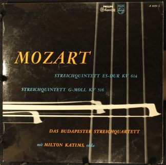 Philips A 01191 L - Wolfgang Amadeus Mozart, Budapest String Qua