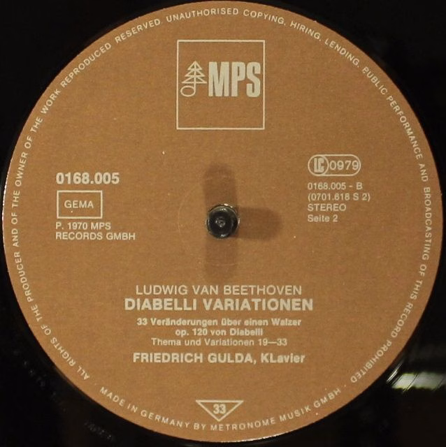 MPS 168.005 - Ludwig van Beethoven, Friedrich Gulda - Diabelli-V - Image 4