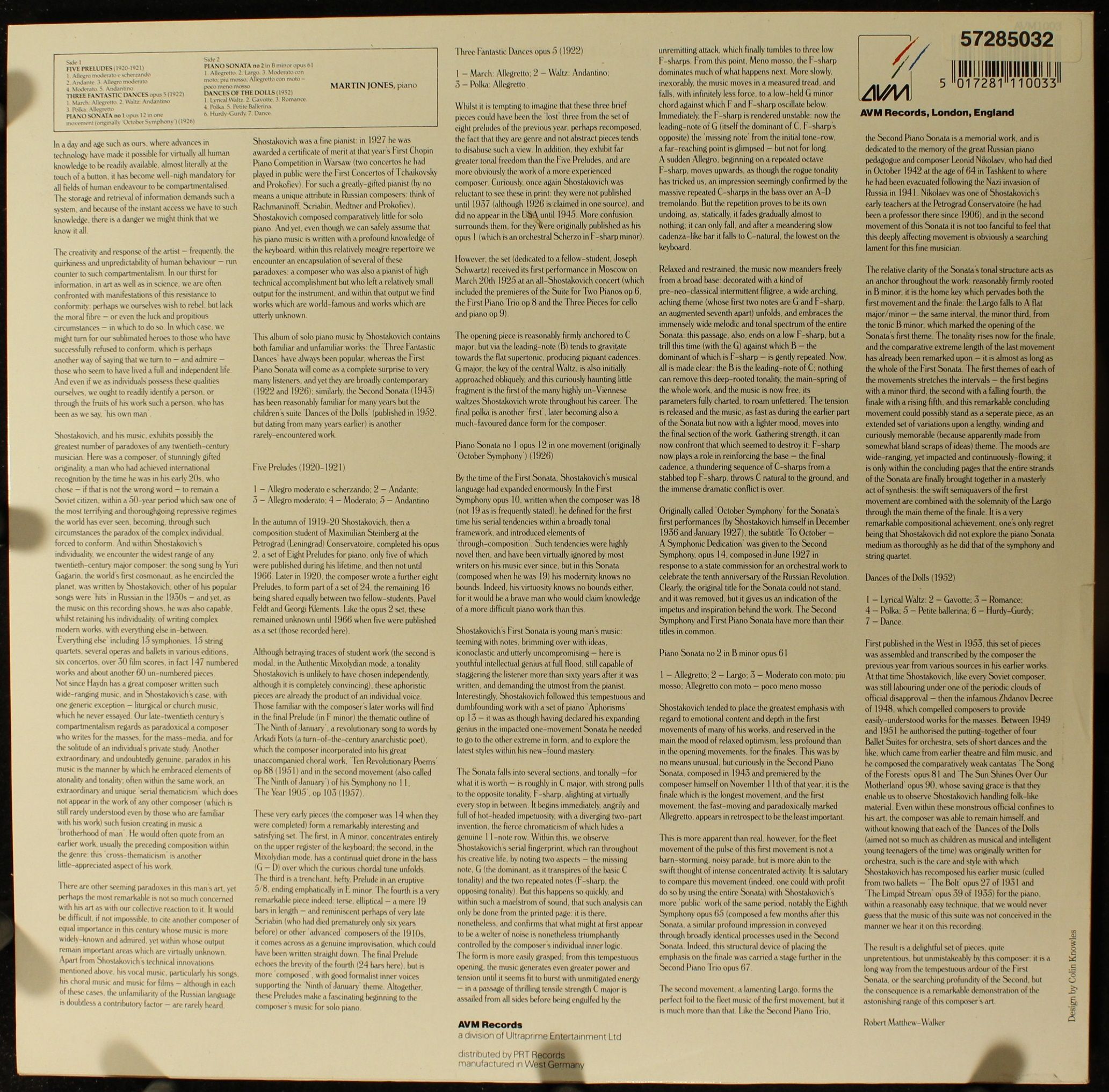 AVM Classics AVM1003 - Dmitri Shostakovich, Martin Jones (3) - T - Image 2