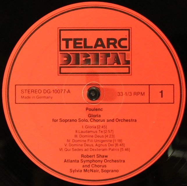 Telarc DG-10077 - Francis Poulenc, Robert Shaw, Atlanta Symphony - Image 4