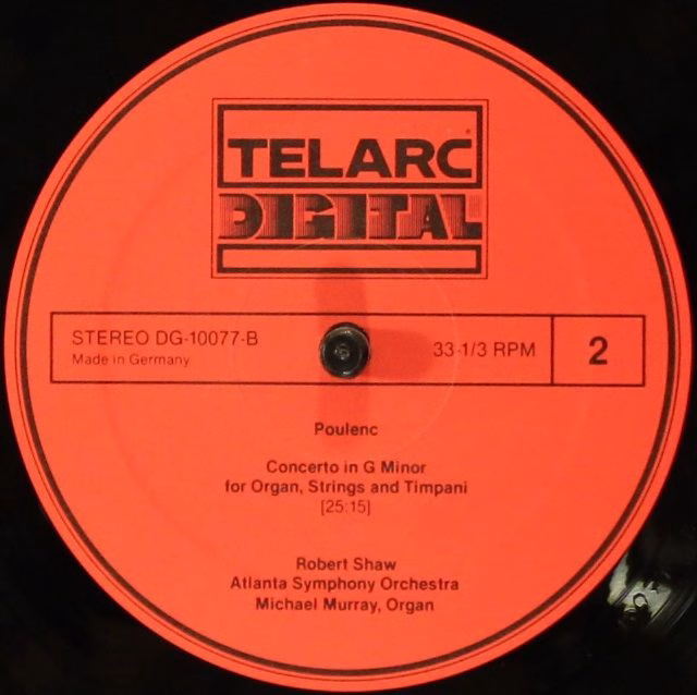 Telarc DG-10077 - Francis Poulenc, Robert Shaw, Atlanta Symphony - Image 3