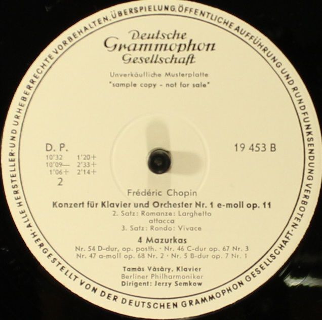 Deutsche Grammophon LPEM 19 453 - Frédéric Chopin, Tamás Vásáry, - Image 3