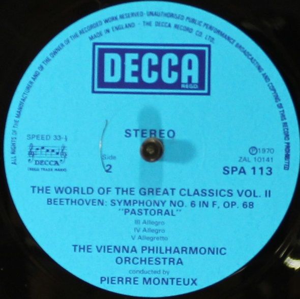 DECCA SPA 113 - Ludwig van Beethoven, Pierre Monteux, Wiener Phi - Image 6