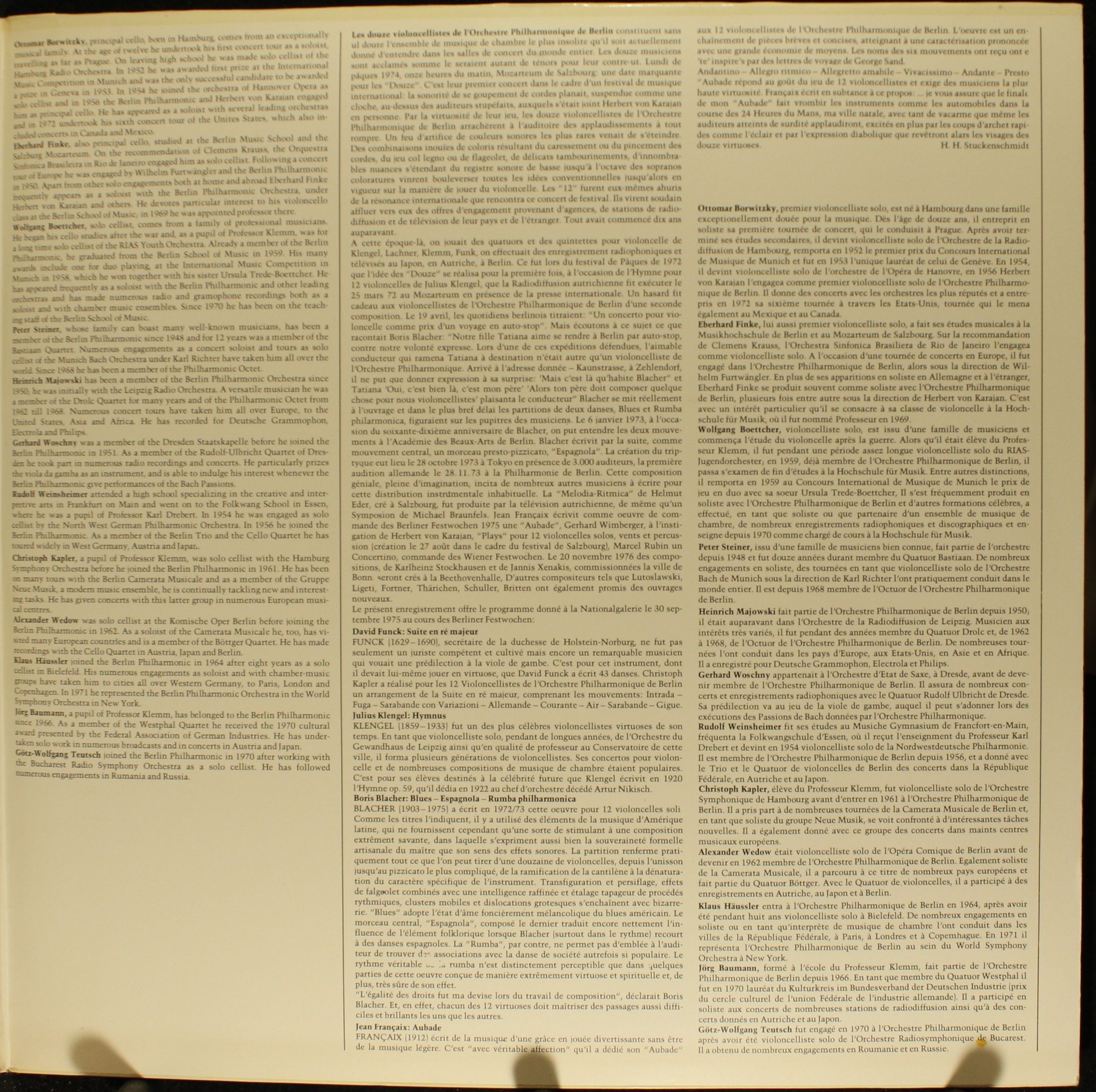 BASF EA 227 987 - Die 12 Cellisten Der Berliner Philharmoniker, - Image 3