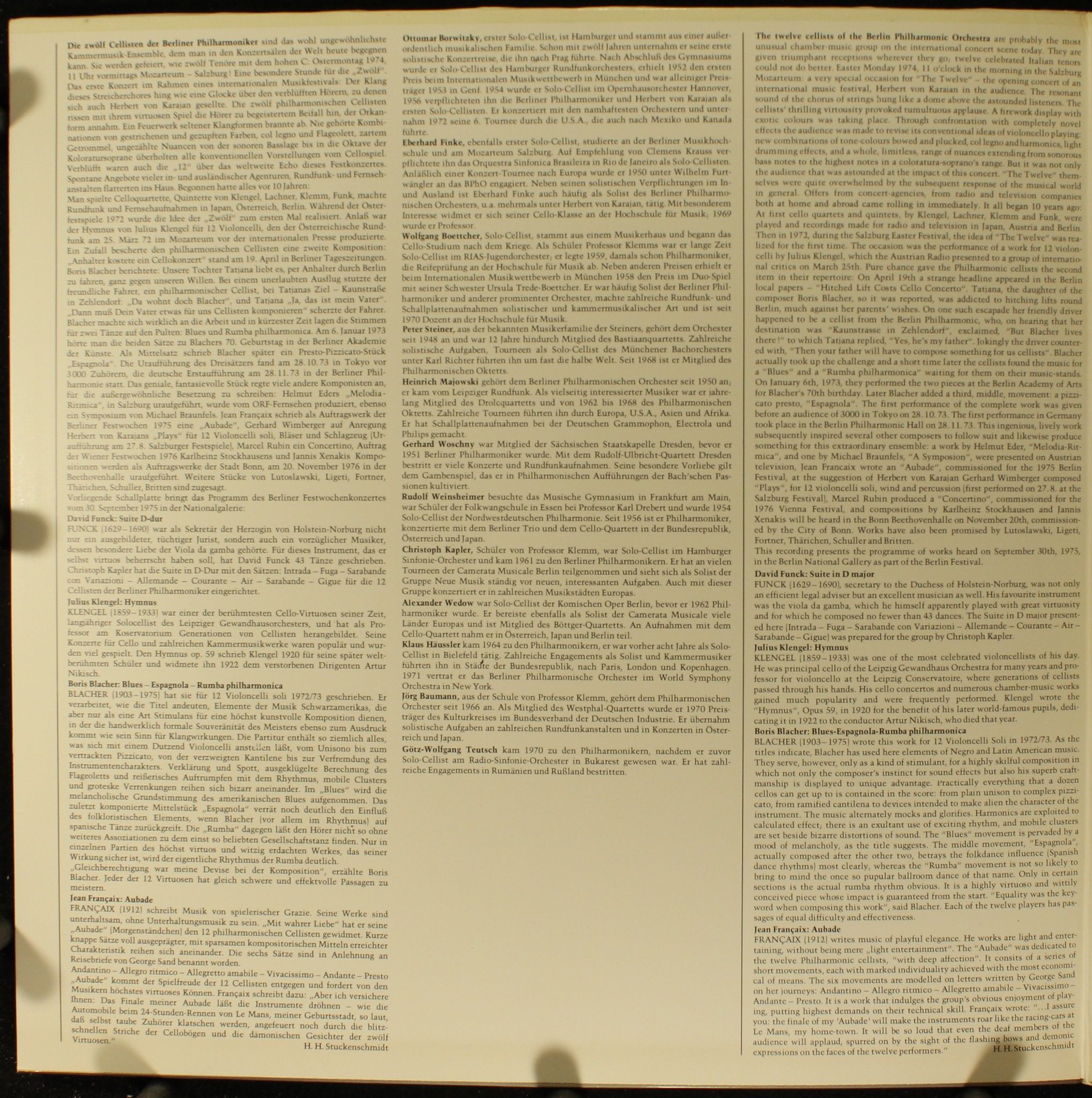 BASF EA 227 987 - Die 12 Cellisten Der Berliner Philharmoniker, - Image 4