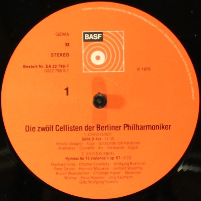 BASF EA 227 987 - Die 12 Cellisten Der Berliner Philharmoniker, - Image 5