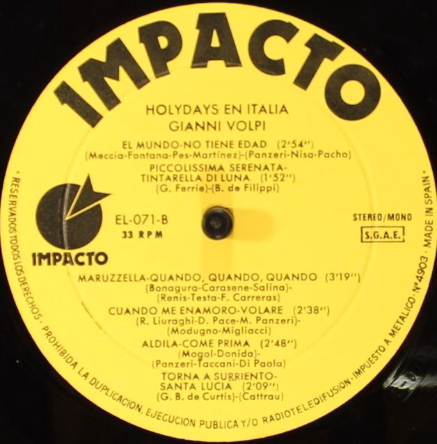 Impacto EL-071 - Gianni Volpi - Holydays En Italia - Image 4