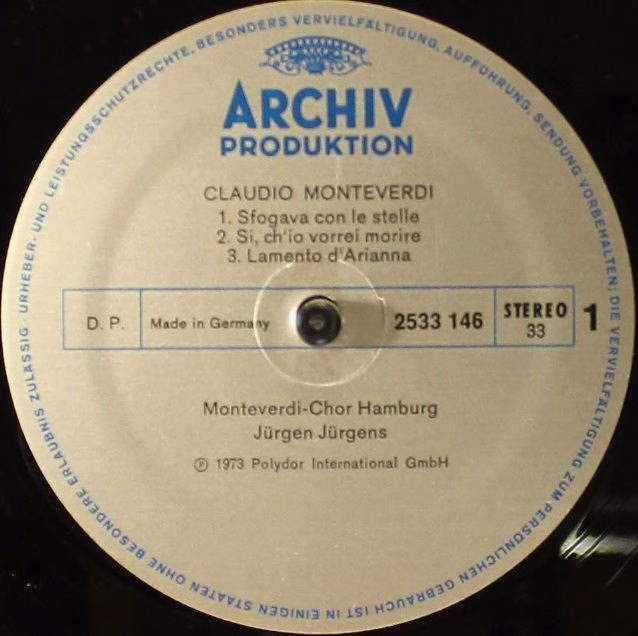 Archiv Produktion 2533 146 - Claudio Monteverdi, Monteverdi-Chor - Image 5