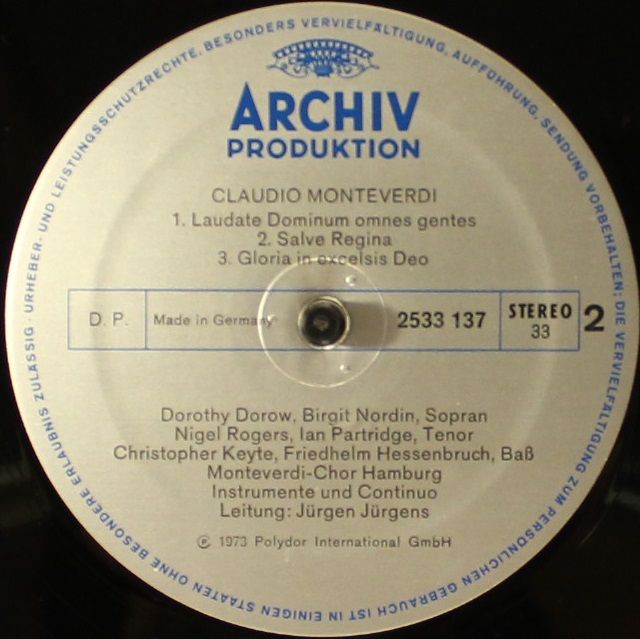 Archiv Produktion 2533 137 - Claudio Monteverdi, Dorothy Dorow, - Image 6