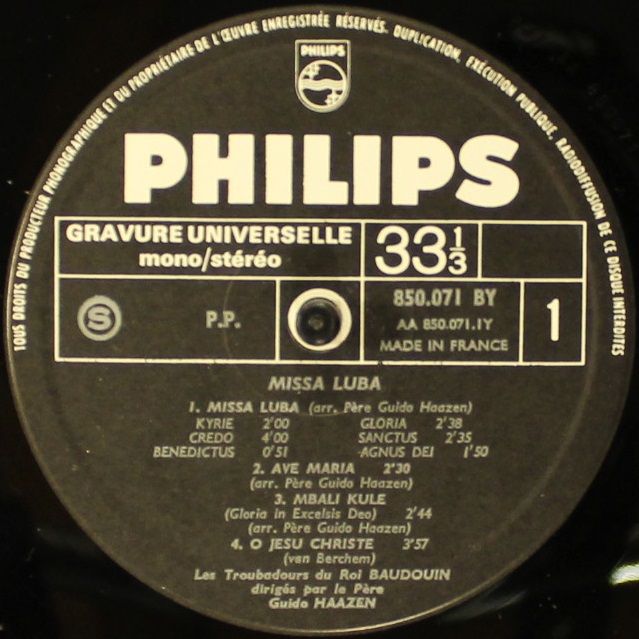 Philips 850.071 BY - Les Troubadours Du Roi Baudouin - Missa Lub - Image 3