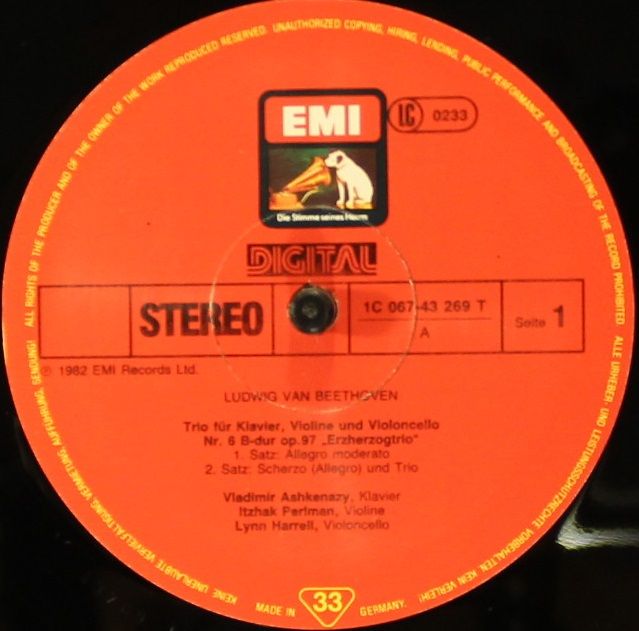 His Master's Voice 1C 067-43 269 T - Vladimir Ashkenazy, Itzhak - Image 3