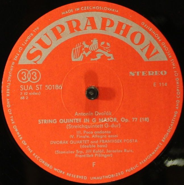 Supraphon SUA ST 50186 - Antonín Dvořák, Dvořák Quartet, Františ - Image 4