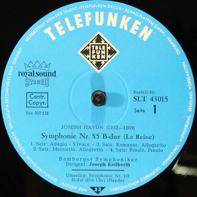 Telefunken LT 43 015 - Joseph Haydn, Bamberger Symphoniker, Jose - Image 3