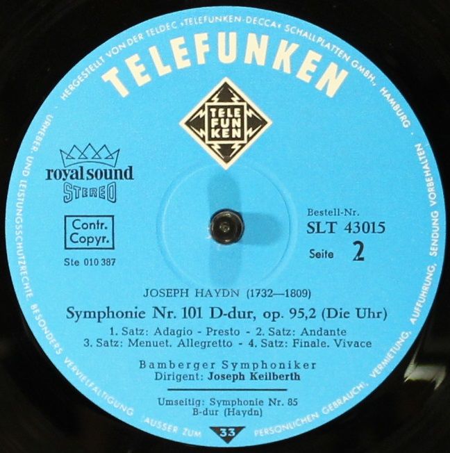 Telefunken LT 43 015 - Joseph Haydn, Bamberger Symphoniker, Jose - Image 4