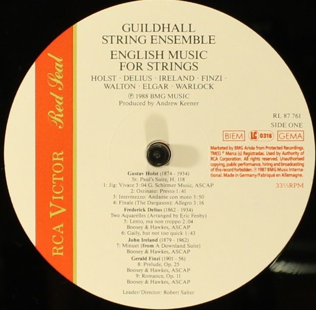 RCA Victor Red Seal RL87761 - Guildhall String Ensemble, Gustav - Image 3