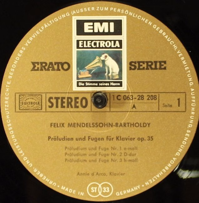 EMI Electrola 1 C 063 - 28 208 - Felix Mendelssohn-Bartholdy, An - Image 3