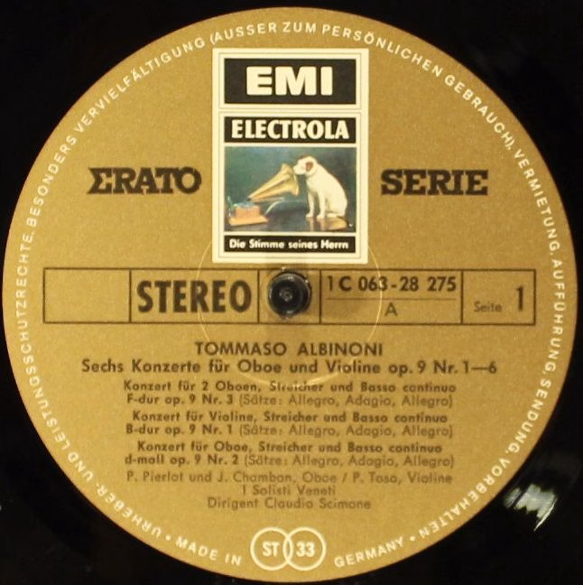 Die Stimme Seines Herrn 1C 063-28 275 - Tomaso Albinoni, Pierre - Image 3