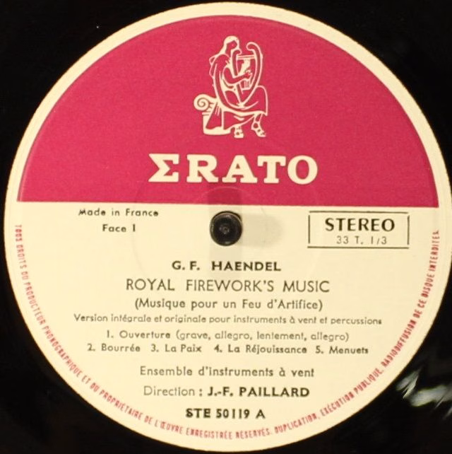 Erato STE 50119 - Georg Friedrich Händel, Jean-François Paillard - Image 3