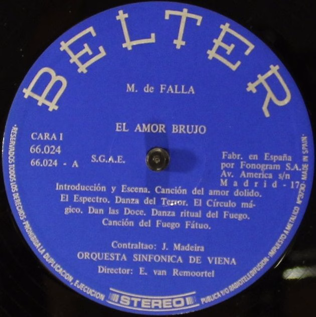 Belter 66.024 - Manuel De Falla, Joaquín Turina - El Amor Brujo - Image 3