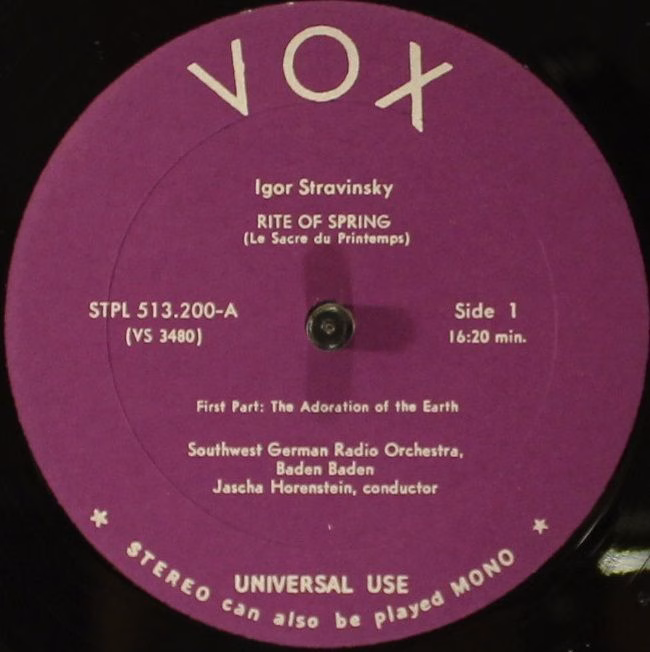 VOX (6) STPL 513.200 - Igor Stravinsky, Jascha Horenstein, Südwe - Image 3