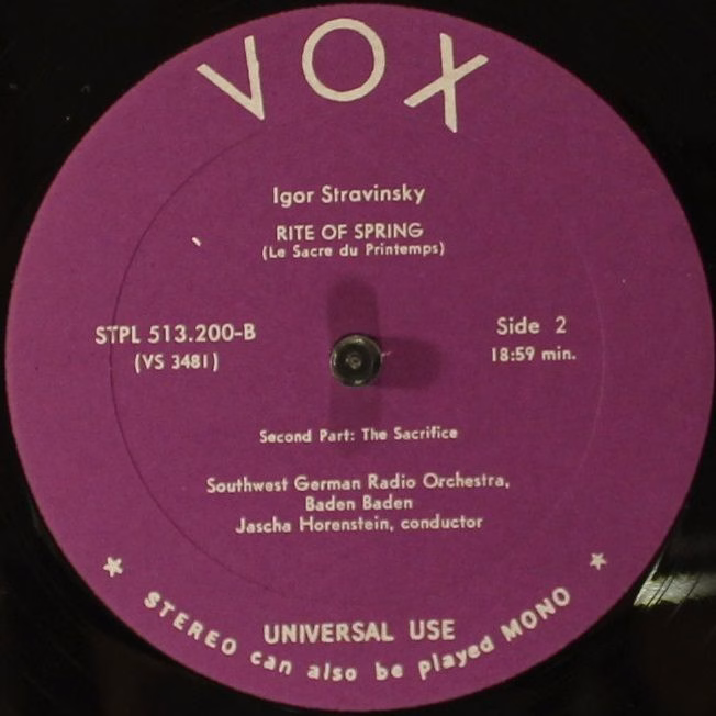 VOX (6) STPL 513.200 - Igor Stravinsky, Jascha Horenstein, Südwe - Image 4