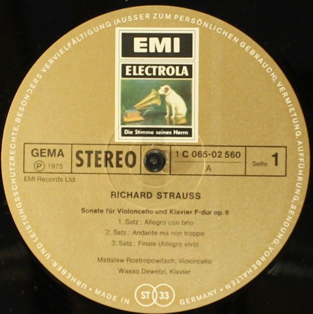 His Master's Voice 1C 065-02 560 - Richard Strauss, Ludwig van B - Image 3