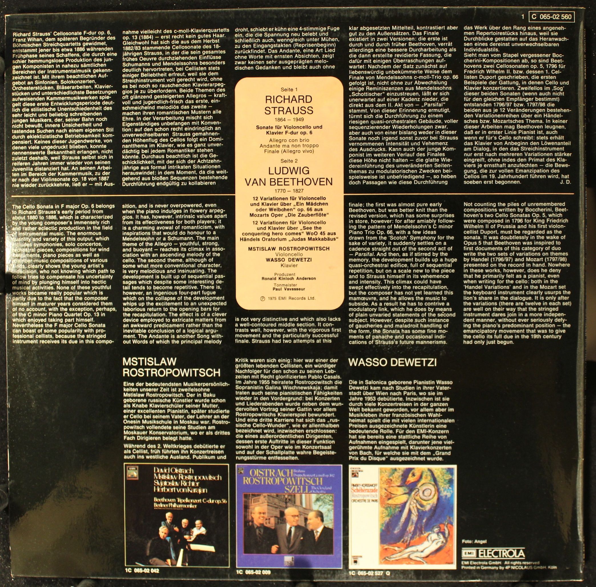 His Master's Voice 1C 065-02 560 - Richard Strauss, Ludwig van B - Image 2