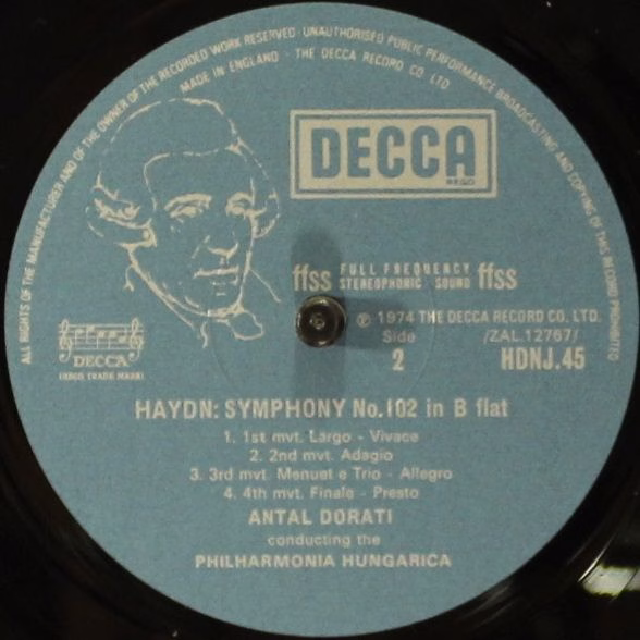 DECCA HDNJ 41 - 46 - Joseph Haydn, Philharmonia Hungarica, Antal - Image 9