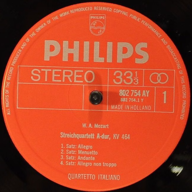 Philips S-C 71 AX 301 - Wolfgang Amadeus Mozart, Quartetto Itali - Image 5