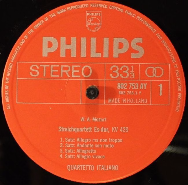 Philips S-C 71 AX 301 - Wolfgang Amadeus Mozart, Quartetto Itali - Image 6