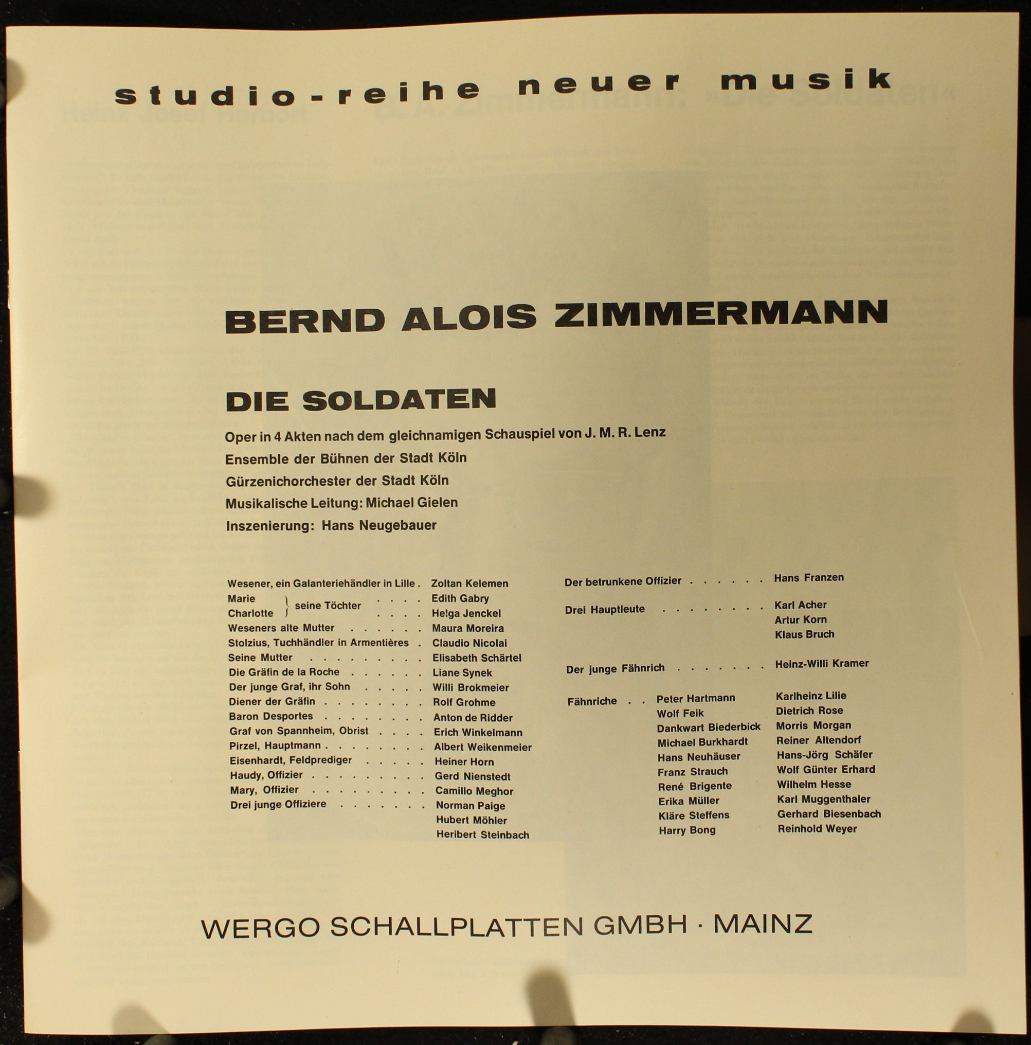 WERGO WER 60030 - Bernd Alois Zimmermann - Die Soldaten - Image 9