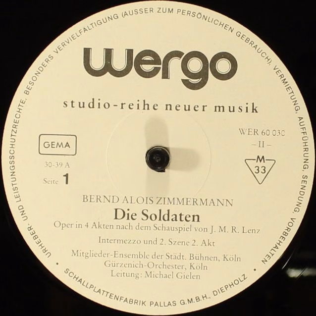 WERGO WER 60030 - Bernd Alois Zimmermann - Die Soldaten - Image 2