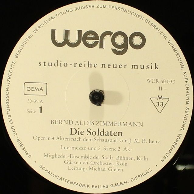 WERGO WER 60030 - Bernd Alois Zimmermann - Die Soldaten - Image 2