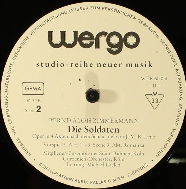 WERGO WER 60030 - Bernd Alois Zimmermann - Die Soldaten - Image 3