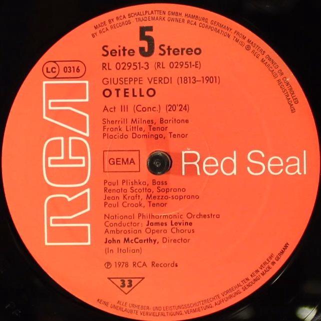 RCA Red Seal RL02951(3) - Giuseppe Verdi, Placido Domingo, Renat - Image 7