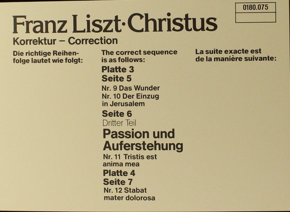 Vipro Classic 0180.0754 - Franz Liszt, Sylvia Geszty, Dunja Vejz - Image 12