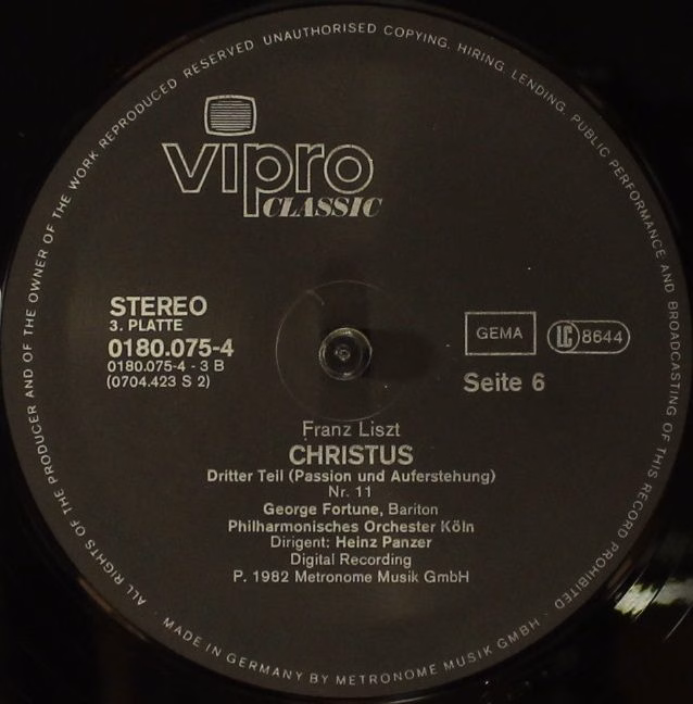 Vipro Classic 0180.0754 - Franz Liszt, Sylvia Geszty, Dunja Vejz - Image 3