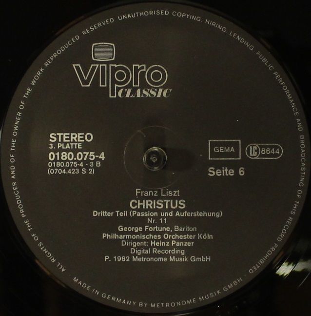 Vipro Classic 0180.0754 - Franz Liszt, Sylvia Geszty, Dunja Vejz - Image 3