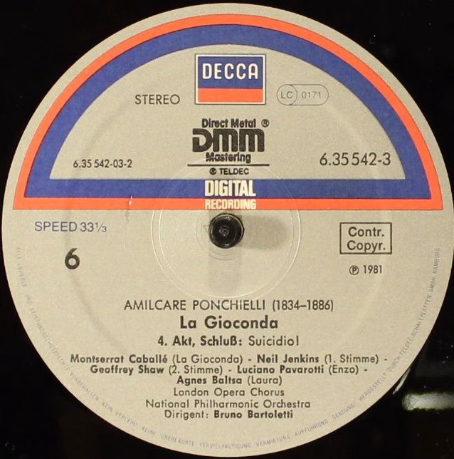 DECCA 6.35542 - Amilcare Ponchielli, Montserrat Caballé, Luciano - Image 7